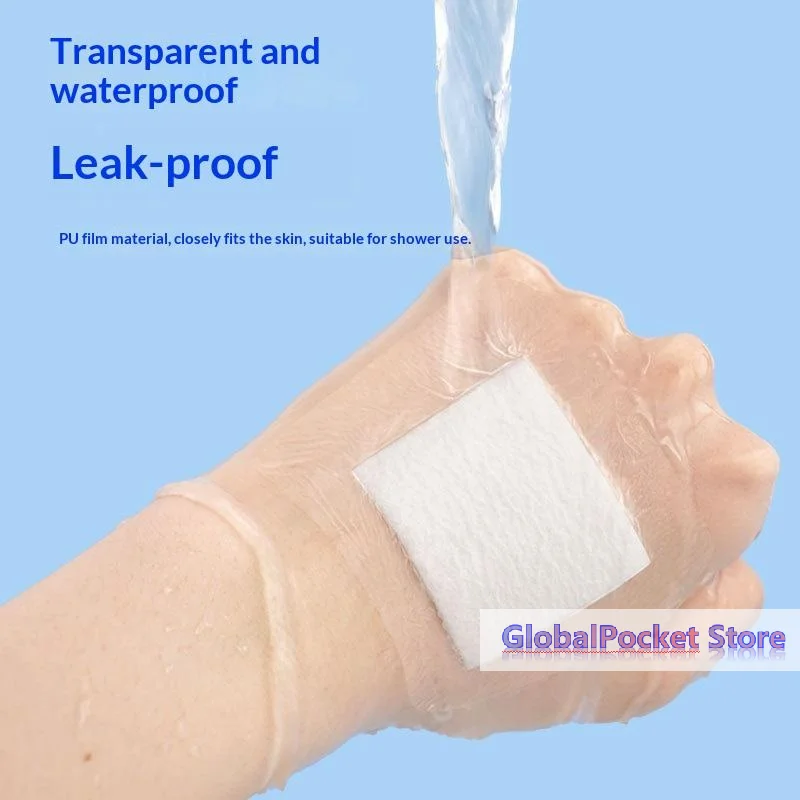 [TG823]50Pcs Wound Bandage Waterproof Dressing Patches No Residue With Transparent Fixation Film