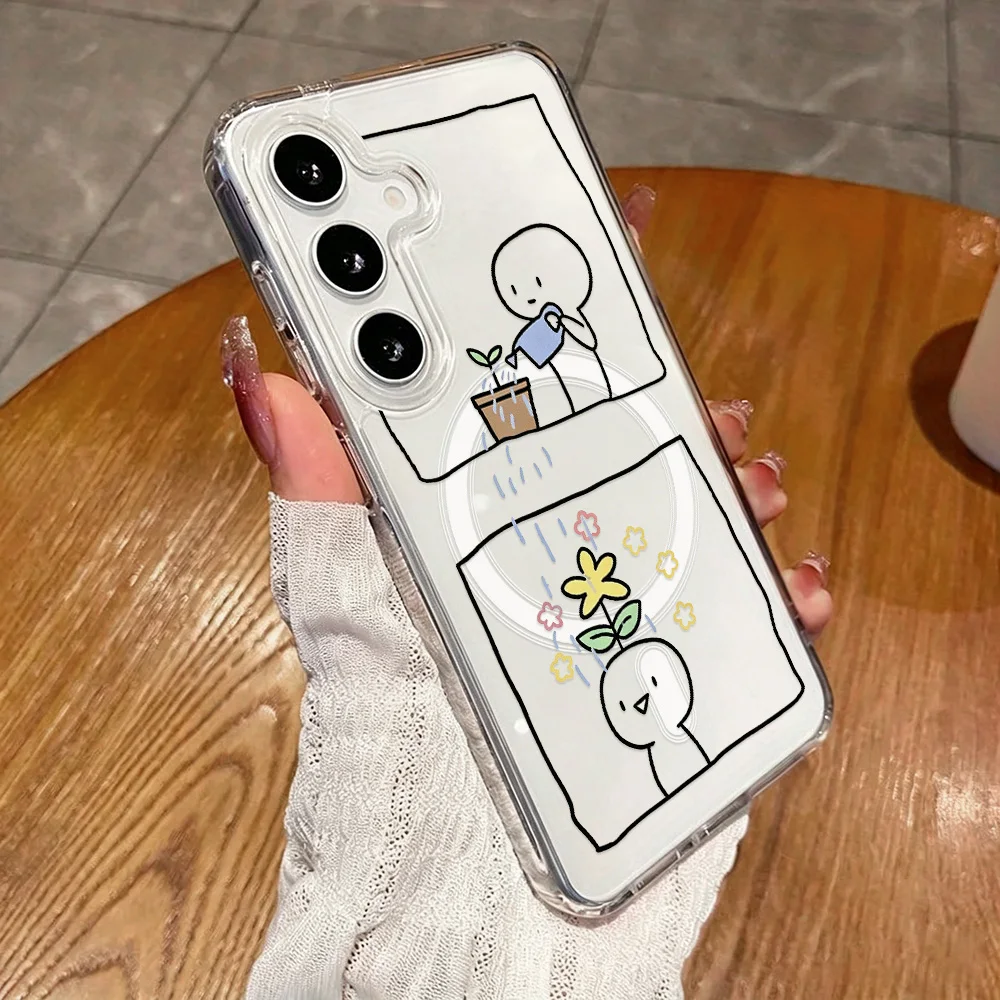 Magnetic Charging Cover For Samsung A57 A56 A55 A54 A37 A36 A35 A26 A25 A17 A16 A15 A07 A06 For Magsafe Phone Case Cover