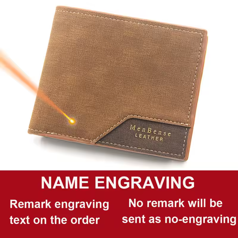 Free Name Engraving Men Wallets Slim Coin Pocket Photo Holder New Short Small Male Wallet Card Holder Frosted Leather Men Purses - Image 13