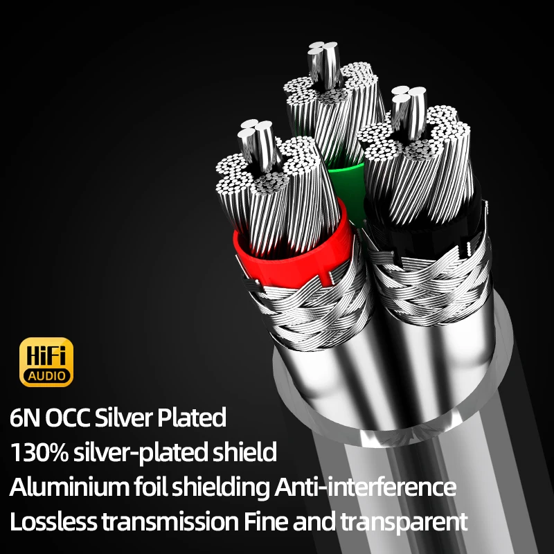 ATAUDIO 하이엔드 OCC AC 전원 케이블 하이파이 오디오 US/EU/AU 전원 코드 실버 도금 전원 케이블 앰프 필터용