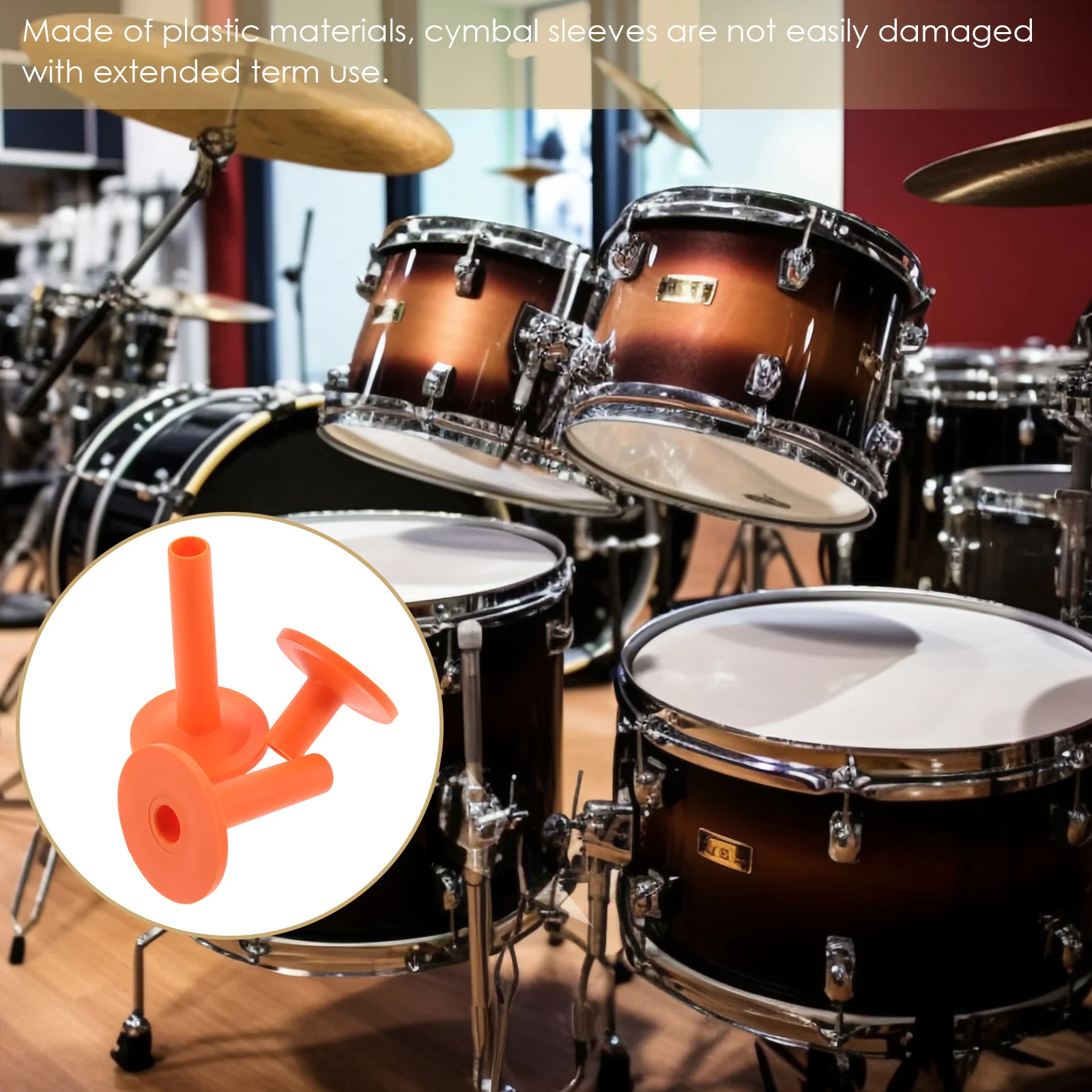 

12 Pcs Drum Kit Accessories Replacement Parts Set Cymbal Sleeves Plastic Accessory Stand