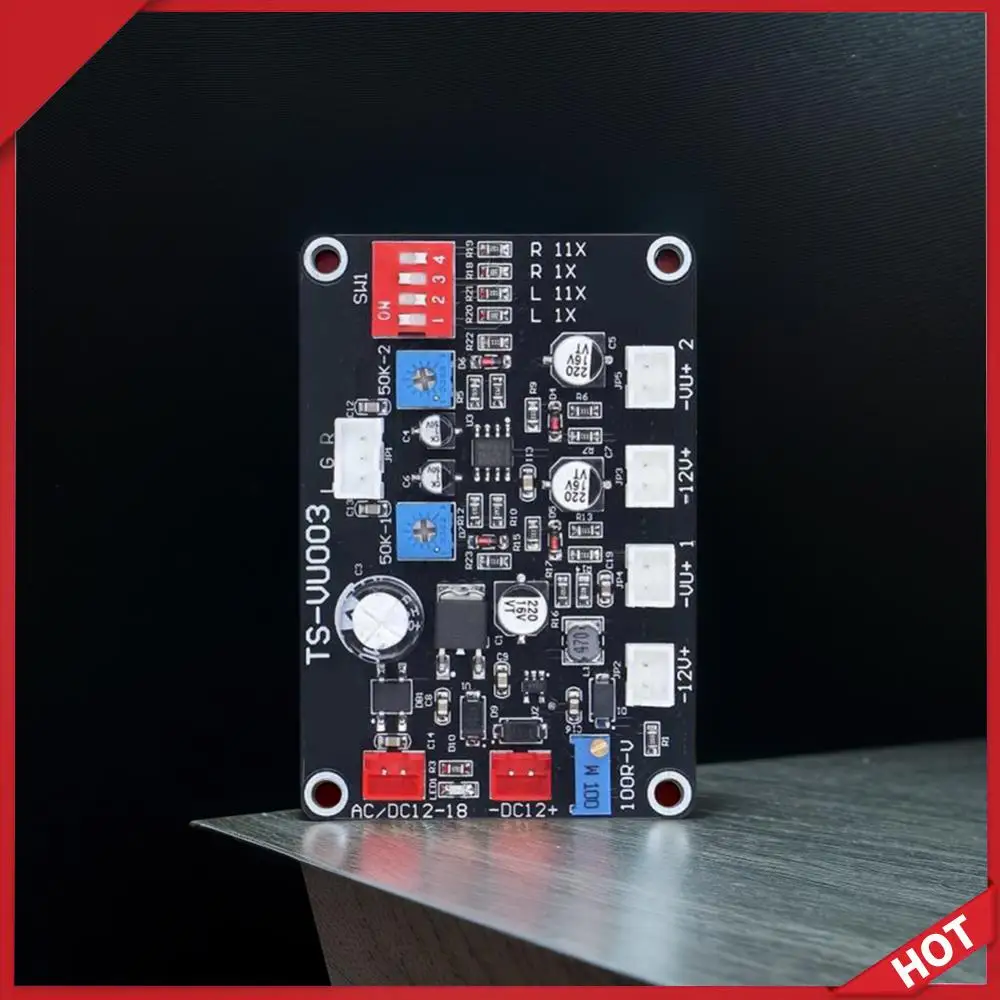 TS VU003 Adjust VU Meter Driver Panel AC DC 12V-18V Driver Module High-Frequency Low-Pass Power Amplifier VU Meter Driver Board
