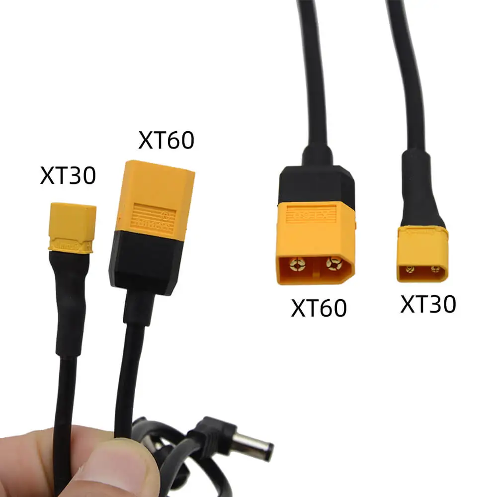 1.2M FPV Goggles Power Cable XT60 or XT30 Male to DC5521 5.5x2.1mm Plug Charging Wire For DJI Skyzone FatShark Glasses view 5