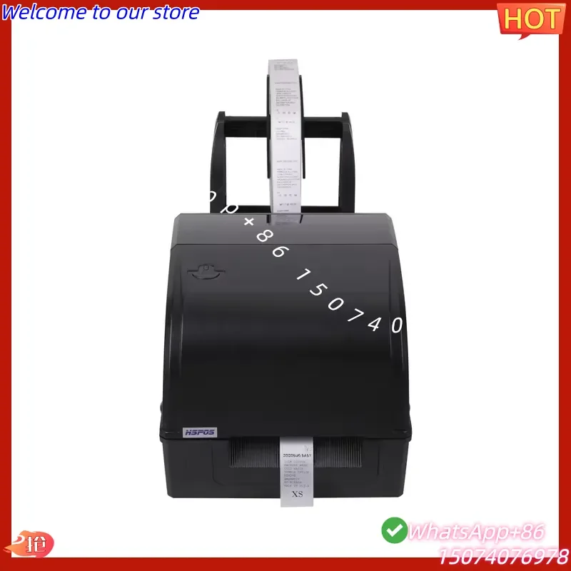 2026 4 Inch Thermal Transfer Label Printer Logistics Express Barcode Printing Desktop Washing Care Label Printing with Ribbon