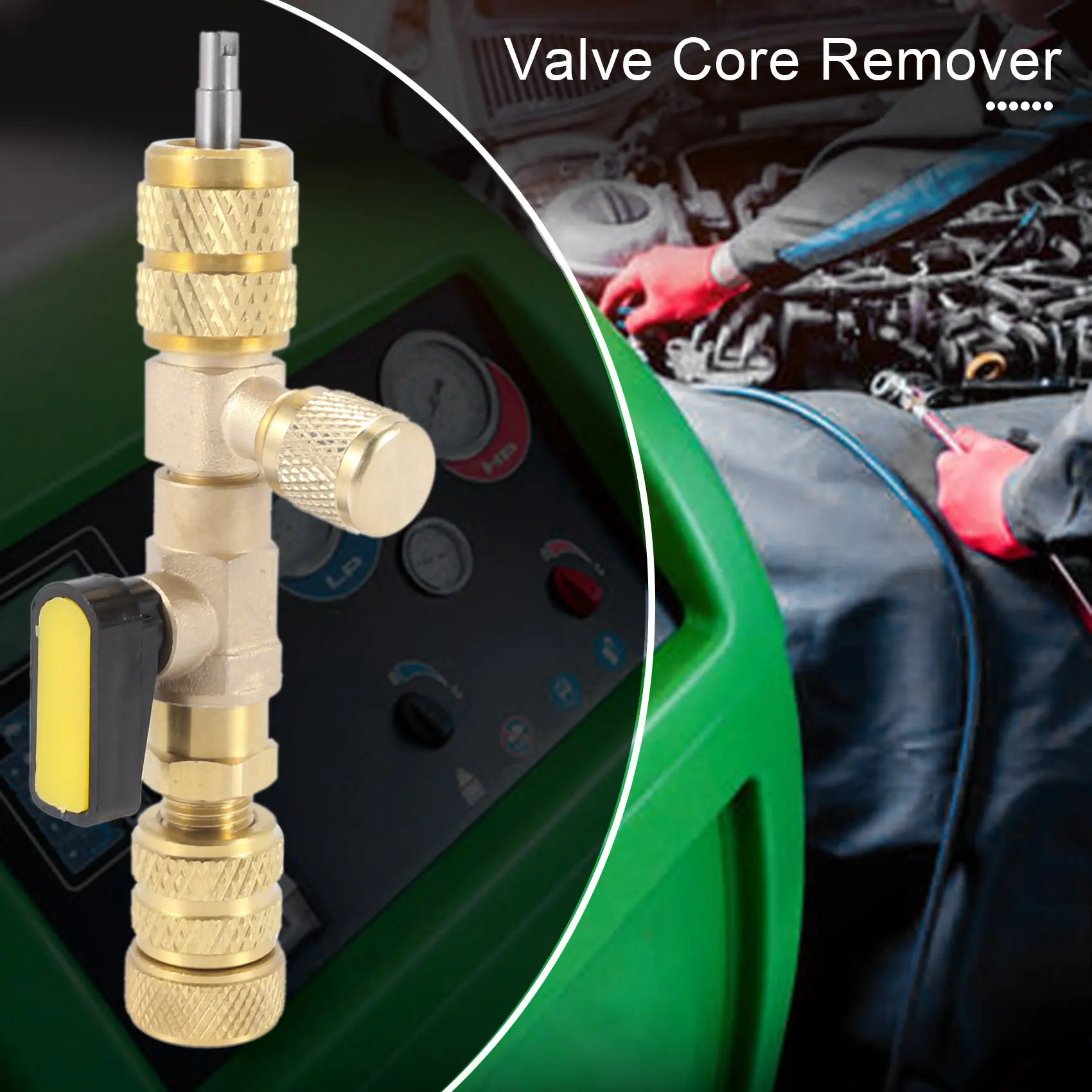 AT13 Valve Core Remover & Installer With Dual Size SAE 1/4 & 5/16 Port For R22 R410A HVAC System