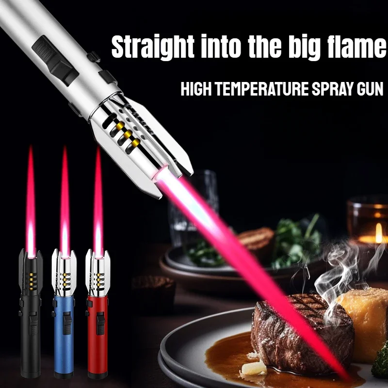 Planet Lightsaber Windproof Red and Blue Flame Lighter Metal High-value  Outdoor Barbecue Portable Inflatable Spray Gun Igniter