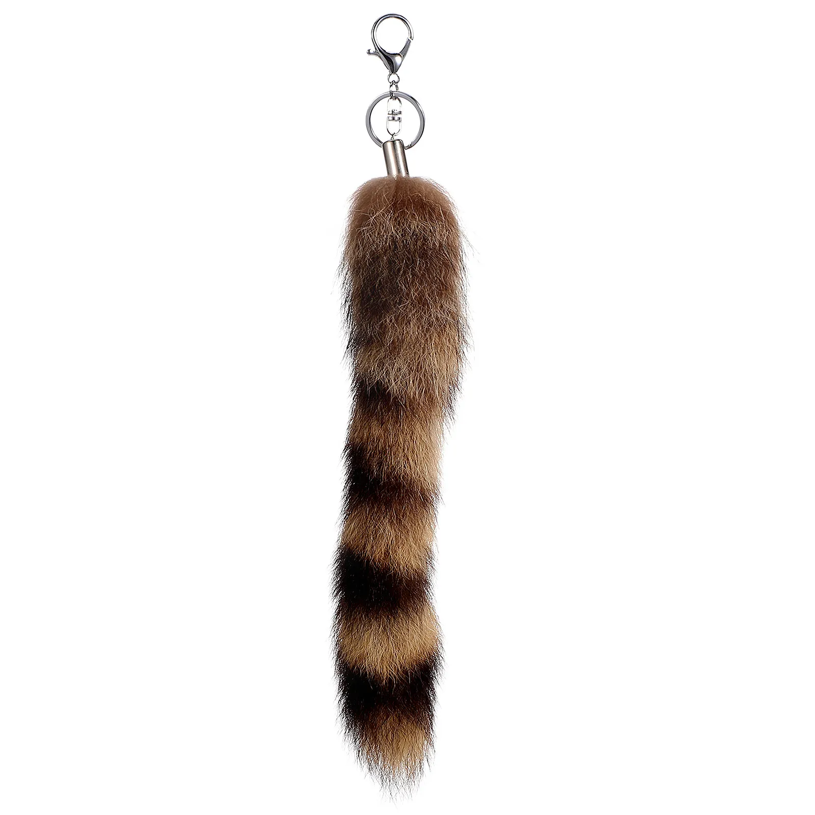 

Raccoon Tail Keychain Metal Key Ring Unique Design Car Keys Bag Charm Purse Accessory Keychain Bag Charm