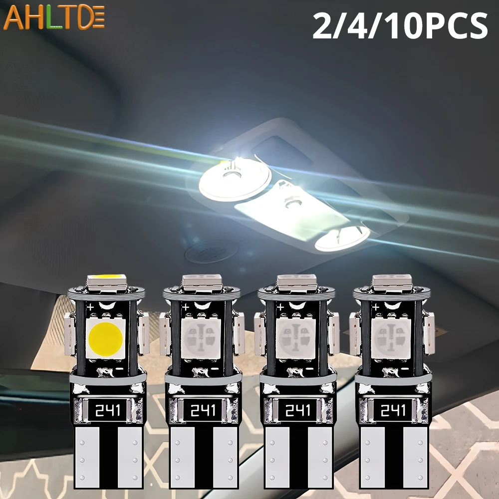 

2/4/10X T10 W5w 5050 5smd LED Bulb Car Interior Door Trunk Dome Reading Light Canbus Auto Side Marker Turn Signal Clearance Lamp