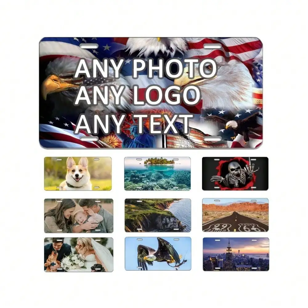 

Custom License Plate Front Car Personalized Auto Tag 6x12 inch Van Truck Accessories
