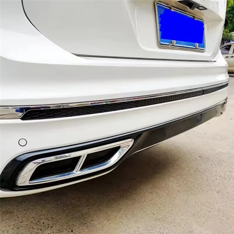 

For VW Tiguan R-Line 2022 2023 ABS Black Car Auto Accessories Honeycomb Style Rear Bumper Fog Light Lamp Cover Trims