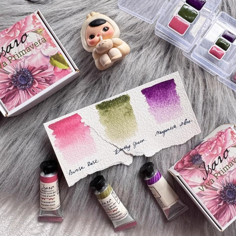 

Belgium 2025 New Color Isaro Watercolor Pigment 3color Set Travel Artist Package Acuarela Portable Painting Art Supplies