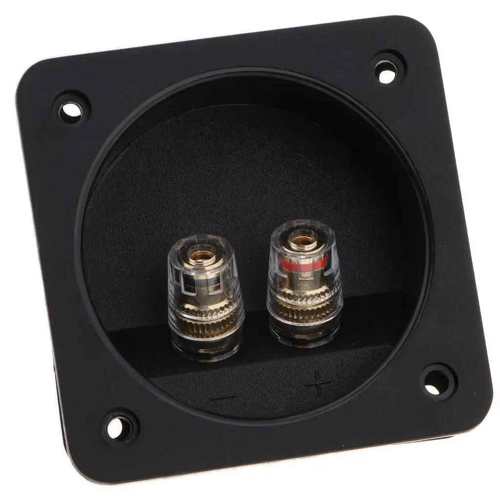 Round Gold Push Spring Loaded Connector Double Binding Post Terminal Cup for Home Car Stereo System