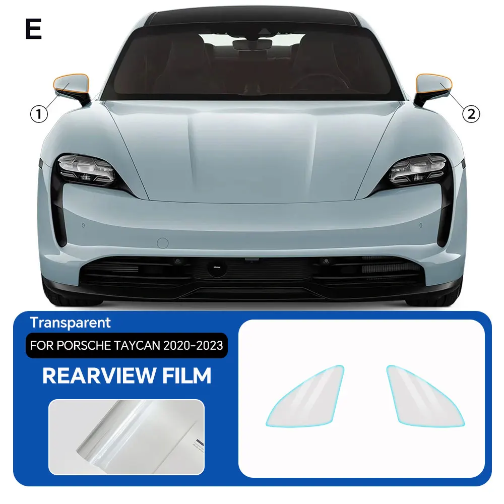 Pfcc pré-corte transparente carro ppf para porsche taycan 2020 2021 2022 2023 filme de proteção de pintura envoltório do carro farol retrovisor filme