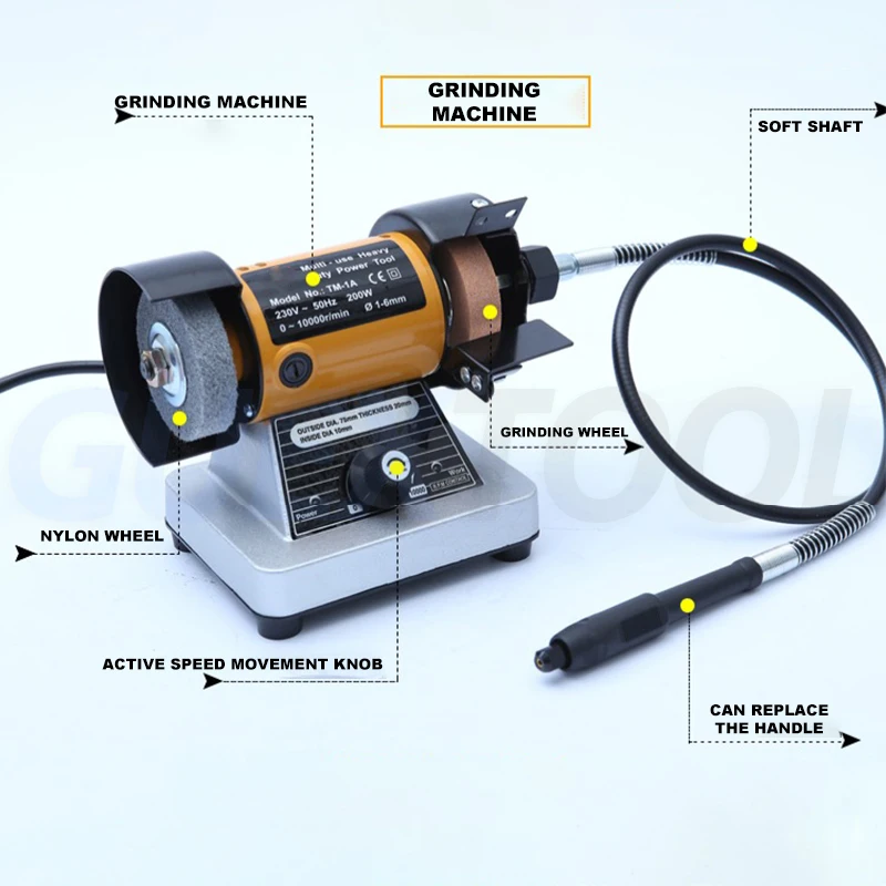TM-1A Desktop Electric Grinding Machine Household Multifunctional Micro Molding Sand Machine Jade Carving Machine Grinding Tools