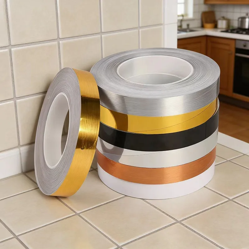 Self-Adhesive Tile Tape Floor Seam Sticker Self-Adhesive Sealing Strip Waterproof Wall Floor Tile Beauty Gap wall Sticker