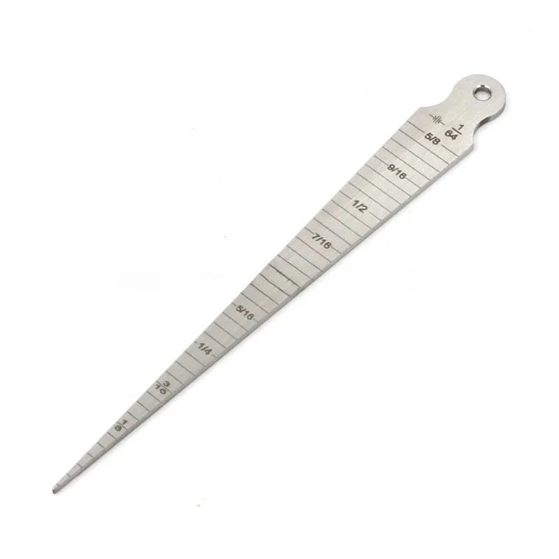 High Quality Welding Taper Gauge Slot Width, Gap Hole Size Gage Metric & Inch, 2.7mm Thickness Stainless Plate Measuring Tool