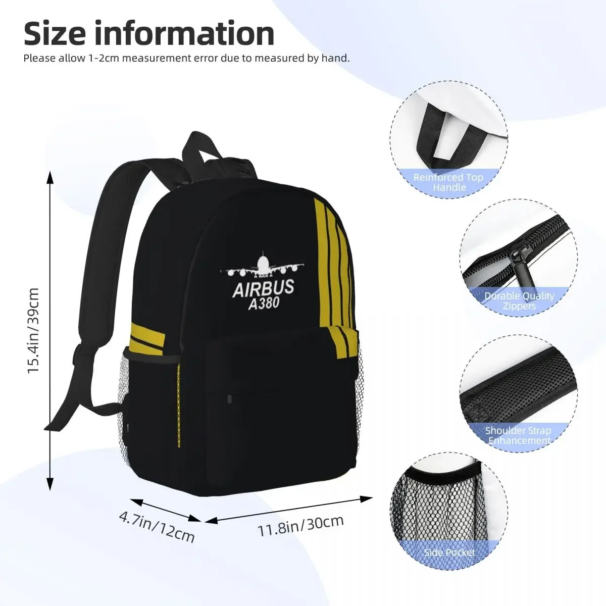 Airbus A380 Backpacks Teenager Bookbag Casual Children School Bags Laptop Rucksack Shoulder Bag Large Capacity