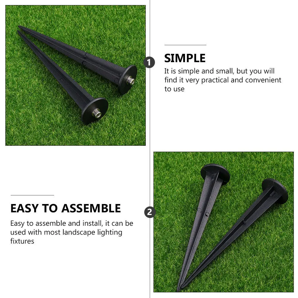 4Pcs Rustproof Aluminum Ground Spikes Solar Light Spikes Lawn Lamp Replacement Stakes Landscape Lighting Accessories Decor