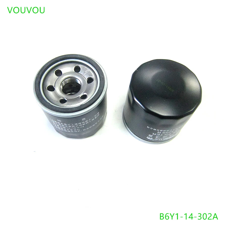 Car accessories engine oil filter B6Y1-14-302A for Mazda 323 protege 5 BJ Premacy CP 626 mazda 2 MX-5 Haima 7 M3 M6 S5 Haima 3