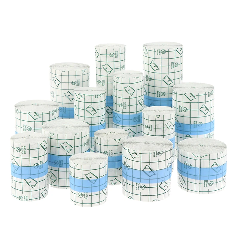 1 لفة ضمادة طبية شفافة مقاوم للماء واقية فارغة شفاء فيلم الجلد شفاء إصلاح فيلم التفاف لفة ضمادة الرعاية اللاحقة