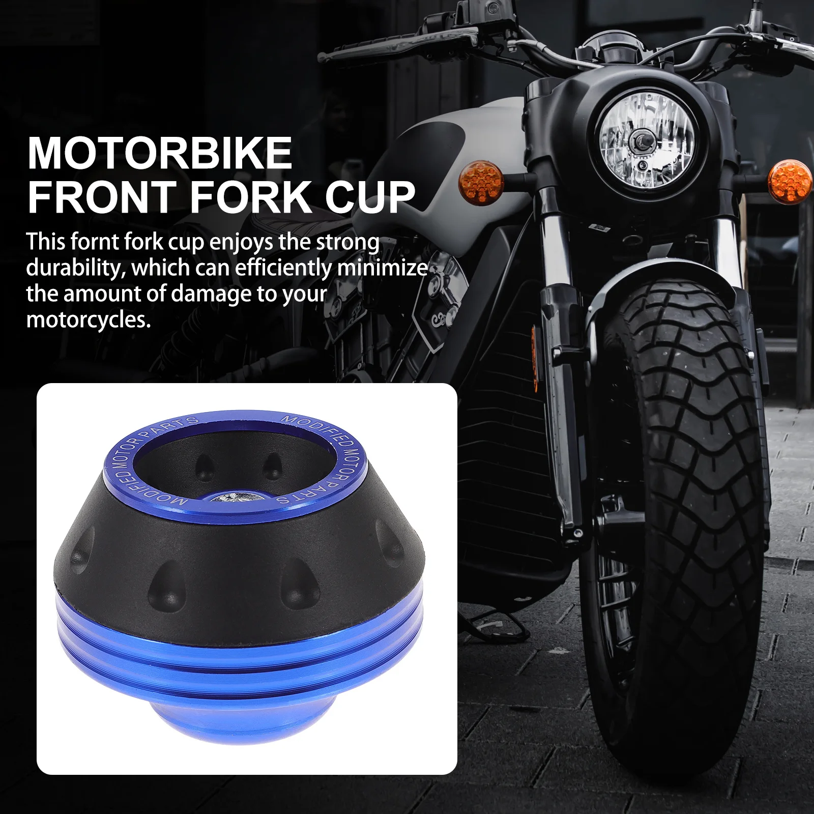 2Pcs Motorbike Anti-Collision Cup Premium Alloy Material Not Easy Broken Deformed Front Fork Accessory Motorbike Front Fork Cup