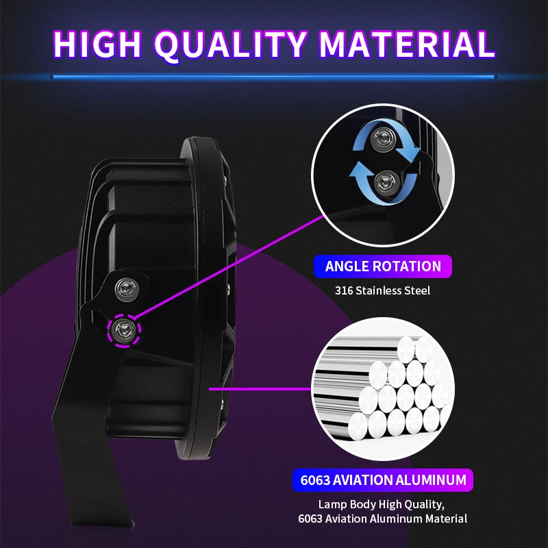 Car High Bridges Search Light Spotlight LED Bulbs for Long Range 4x4 Driving Led Off Road Flood Beams Car Truck ATV SUV 10-24V