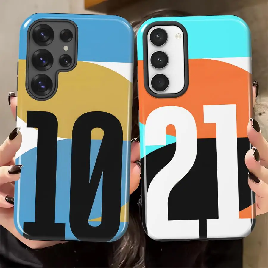 Phone Case for Samsung Galaxy S26 Ultra A36 A56 S23 S24 Ultra A16 S20 FE A26 S25Ultra Soft Cover Capa Football Lucky Number 10