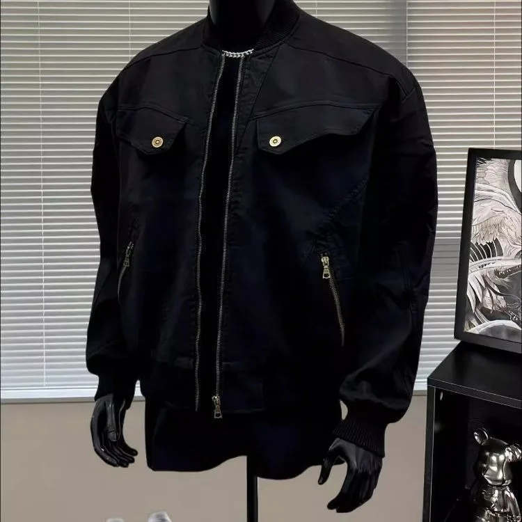 

American Retro Workwear Jaet ex Casual Oversize Cotton Baseball Sle Coat Warm Winter Outerwear for Men And Women