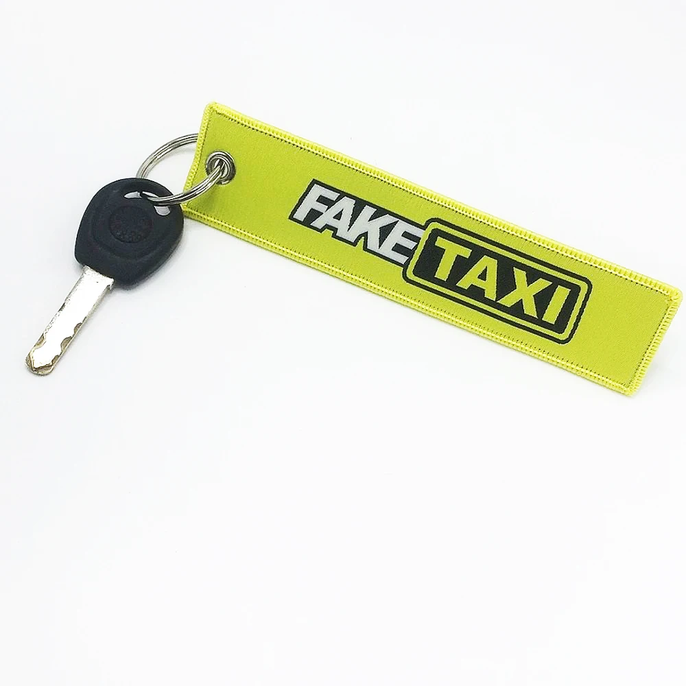 Keychain for Car Keys JDM Tuning Car Accessories Embroidered Nylon Key Rings Car Decorations Accessories for Fake Taxi Initial D