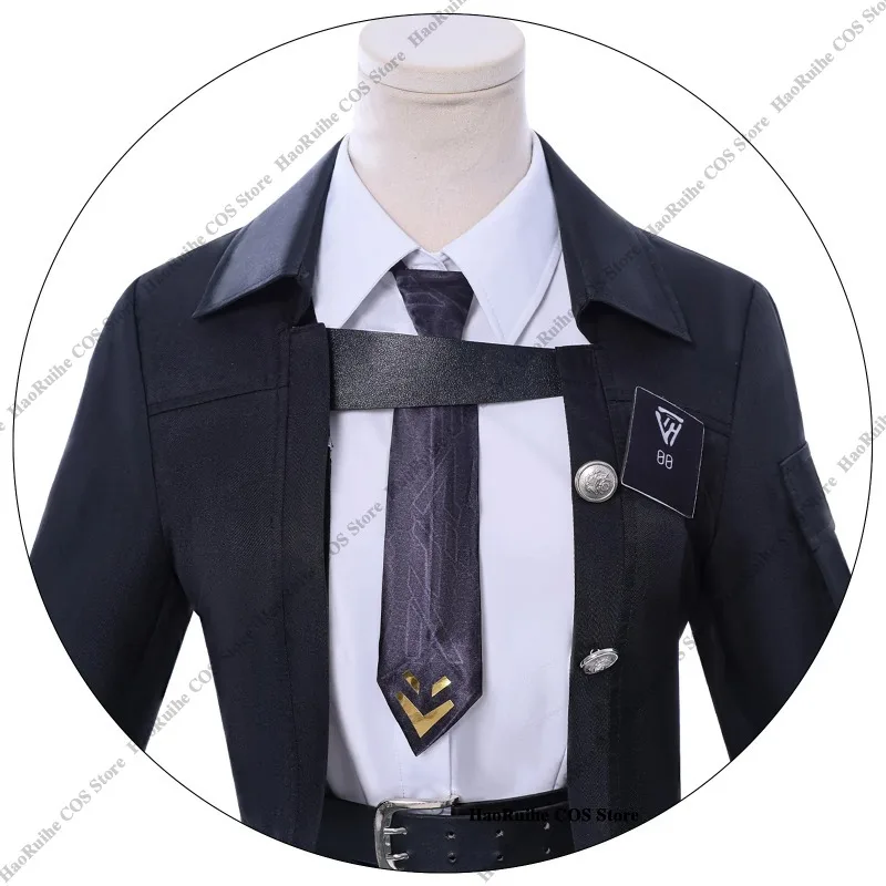 Em estoque jogo amor e espaço profundo anime cosplay traje preto moda peruca vestido uniforme para mulheres meninas festa de halloween role play
