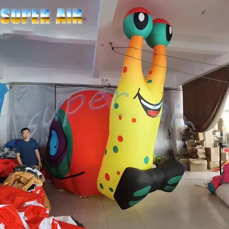 Made in China mascotte gonfiabile pubblicitaria lumaca gonfiabile in vendita