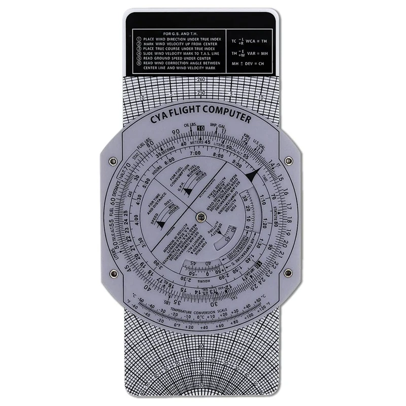 Aviation Plotter Circular Slide Rule Used In Aviation Flight Training Pilot Training, Internships