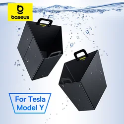 Baseus Car Storage Box For Tesla 2023 Model Y 2024 Model 3 ETC Car Reader Center Armrest Hidden Console Organizer Box Cup Holder