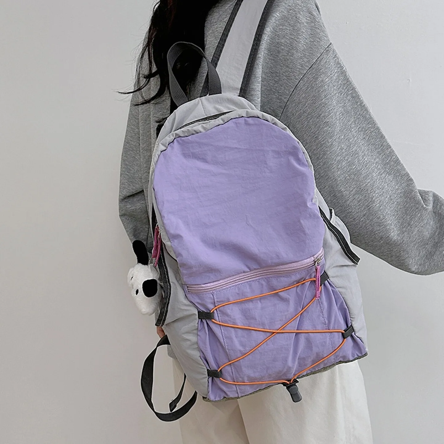 Outdoor Unisex Lightweight Backpack for Hiking Travel Picnic Sports Dual Shoulder Bag Male Female Version Retro Style Bag