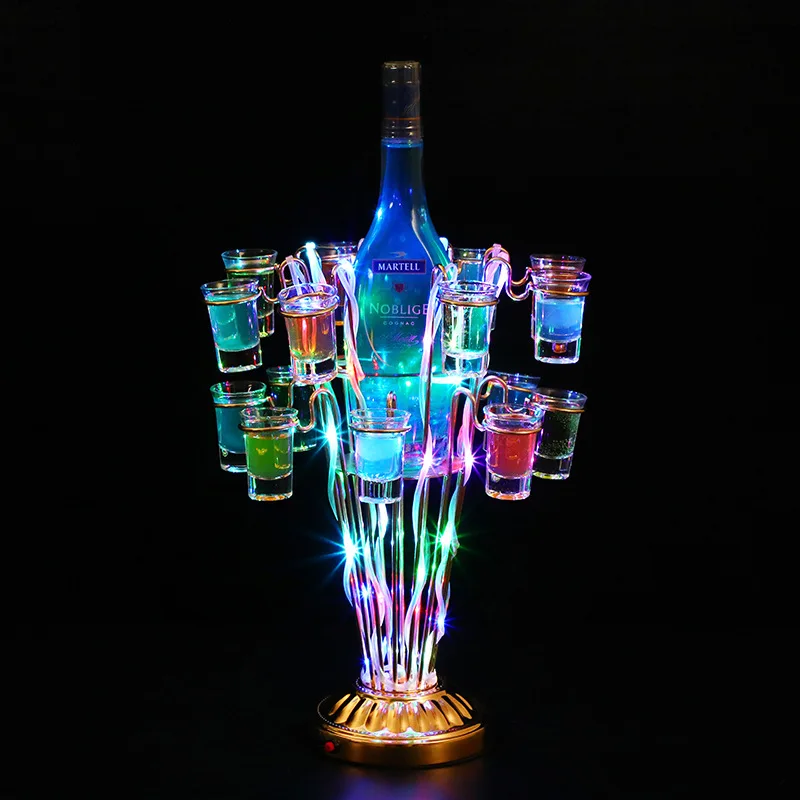 

Joshan Cocktail Cup Holder with Wine Holder LED Bar KTV Champagne Holder Bullet Cup Wine Holder Wine Holder