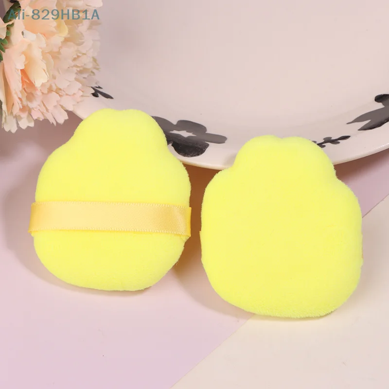 1/2Pcs Bear Shape Powder Puff Soft Makeup Sponge For Face Make Up Eyes Contouring Shadow Cosmetic Washable Mini Velvet Puff