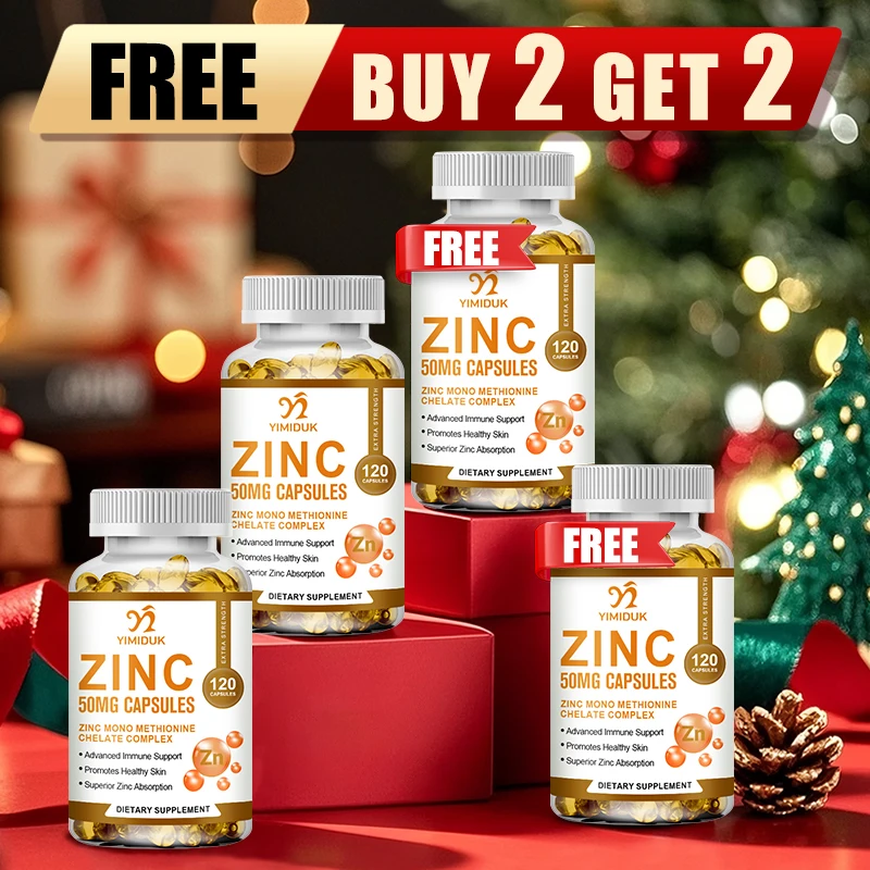 اشتر 2 واحصل على 2 مجانًا! كبسولات الزنك الفاخرة من ييميدوك 50 ملجم، تدعم الامتصاص الأمثل، وتعزز الطاقة والمناعة والوظيفة المعرفية