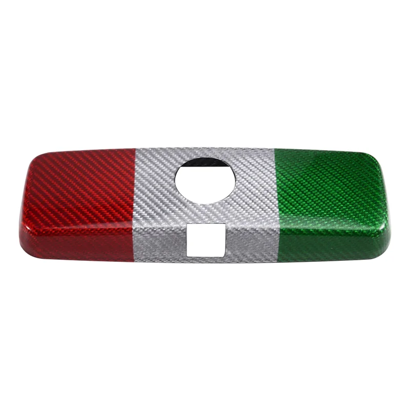 

Декоративная крышка из углеродного волокна для Fiat 500 Abarth, внутреннее зеркало автомобиля, аксессуары для внутренней наклейки