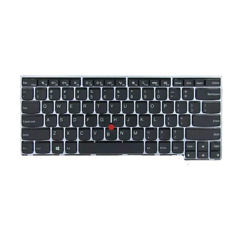 For Lenovo T460P T470P T460S T470S TP00081A/B TP00071A/B Keyboard, with mouse pole, no backlight, silver frame