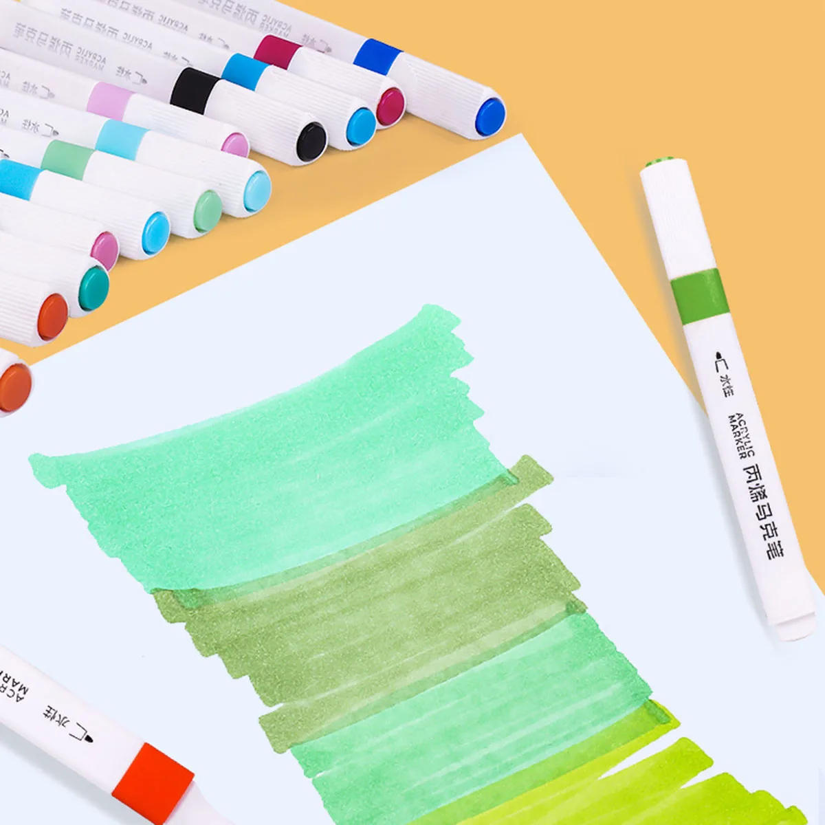 24/18/12 قطعة مجموعة أقلام تحديد الفنان مجموعة أقلام التحديد الأكريليك مثالية للمدرسة وديكور المكتب والهدايا الفنية وفئة الرسم الفني #5