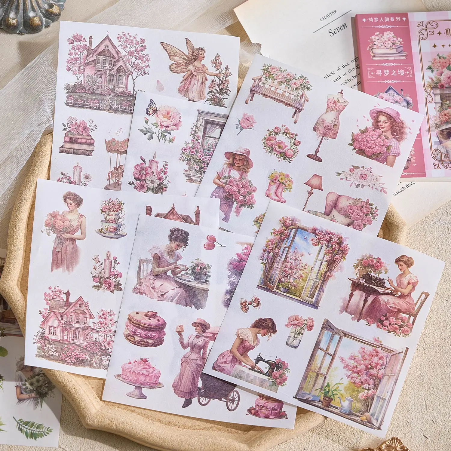 50 قطعة العالم حالمة يموت قطع ورقة ملصقات لا قطع اشي ورقة ملصق مائي جمع Ins-نمط المجلات المشهد المواد مذكرات الكولاج #5