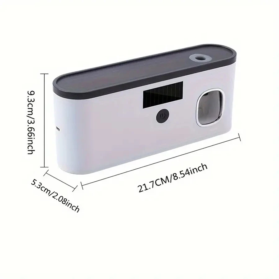 1 Smart Toothbrush Sterilizer, Toothbrush Storage Rack with 5 Brush Slots, Toothpaste Dispenser, Wall Mounted Holder - view 4