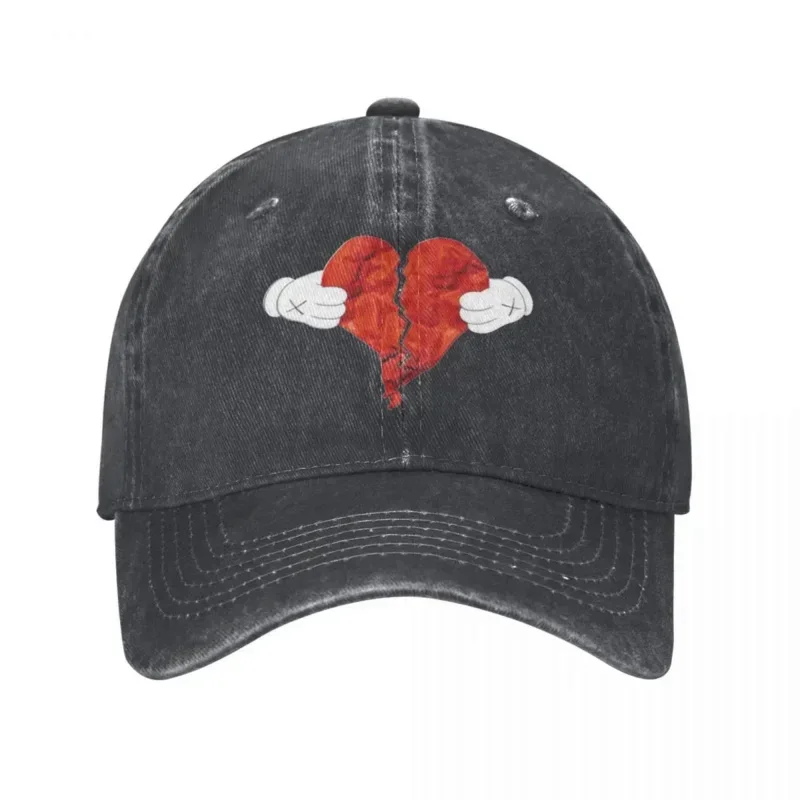 

Kanye West 808s Heartbreak Heart Unisex Style Baseball Cap Distressed Cotton Caps Retro Outdoor Running Golf Snapback Hat