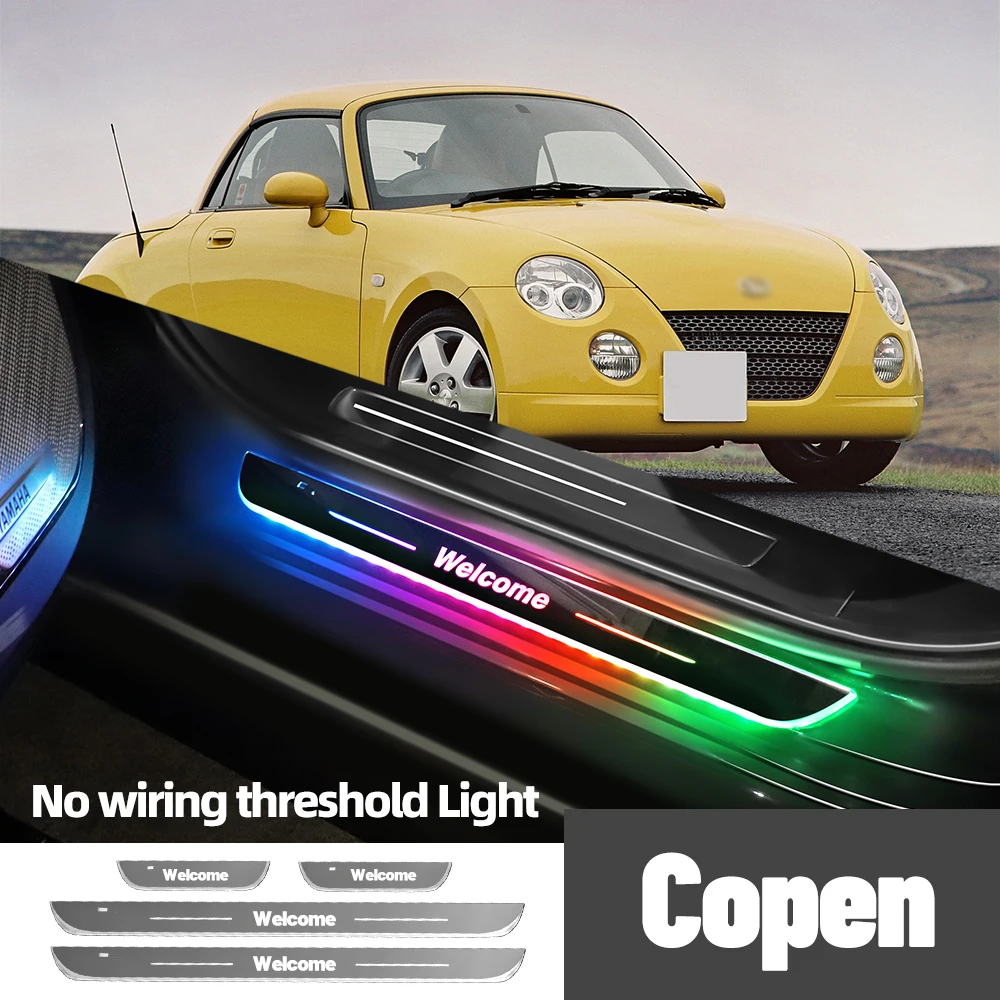 

For Daihatsu Copen 2002-2012 2007 2010 2011 Car Door Sill Light Customized Logo LED Welcome Threshold Pedal Lamp Accessories