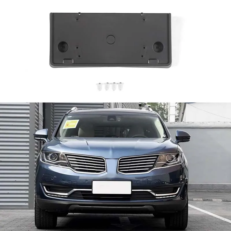 

1Pcs ABS black For Lincoln MKX 2016-2018 car front license plate bracket accessories OE: FO1068163 / 191275309711 FA1Z17A385AB