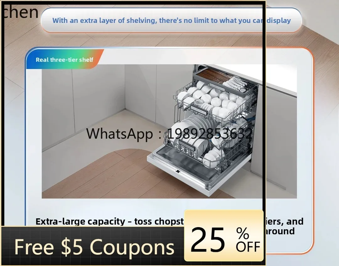 

dishwasher AI automatic switch door large capacity independent disinfection and sterilization