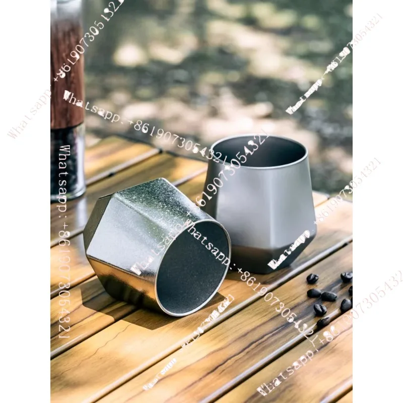 

Двойной шестигранный титановый термос для воды, кофе и чая, уличный, походный, для домашнего использования, с защитой от ожогов, Master