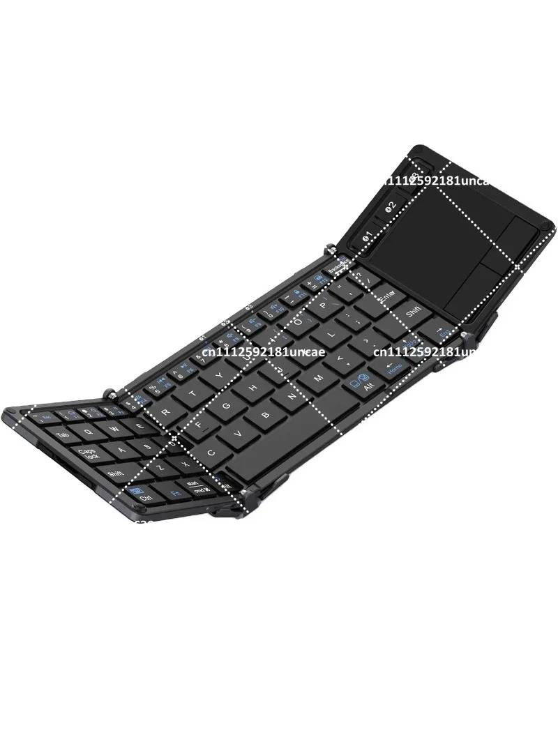 tastiera-bluetooth-portatile-pieghevole-a-tre-ante-con-touchpad-per-dispositivi-mobili