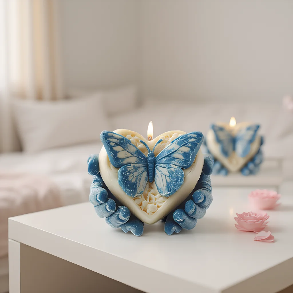 

3D Silicone Molds for Candles Scented DIY Heart-shaped Diffuser Stone Ornament Candle Mold Making Supplies Moule De Bougie