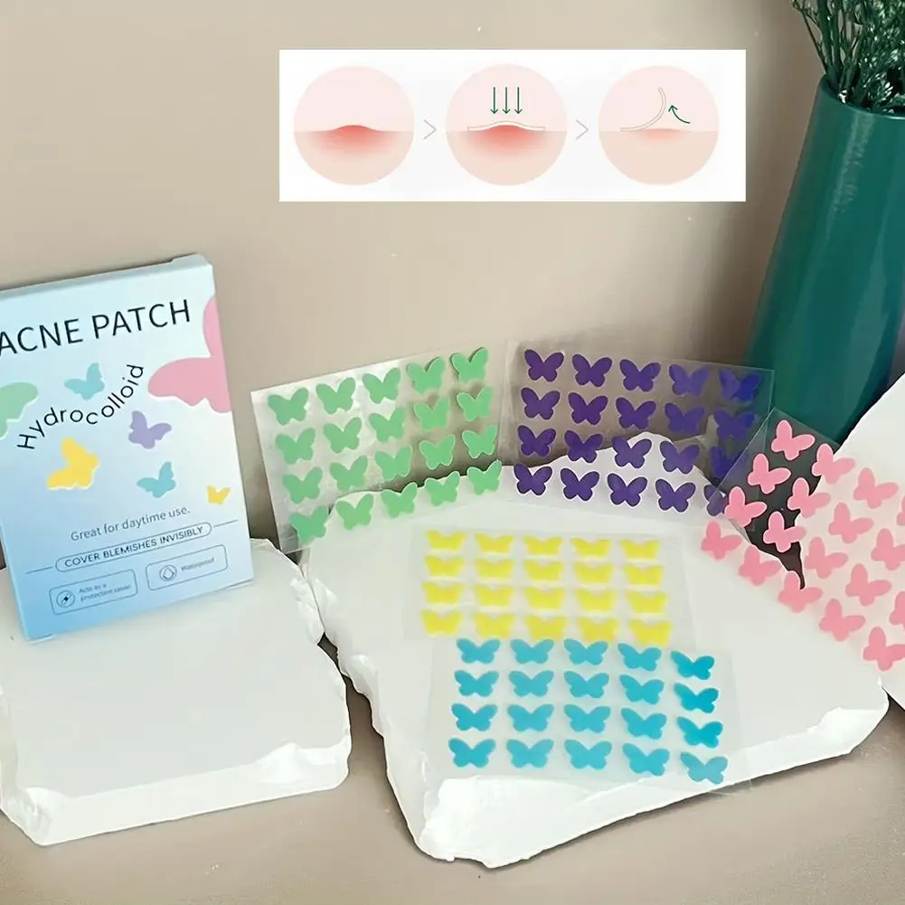 100 قطعة فراشة بثرة التصحيح PE حب الشباب ملصق معتدل غير مزعجة يضيء حب الشباب لبقع الوجه Zits الجمال ماكياج أداة 2026 #5